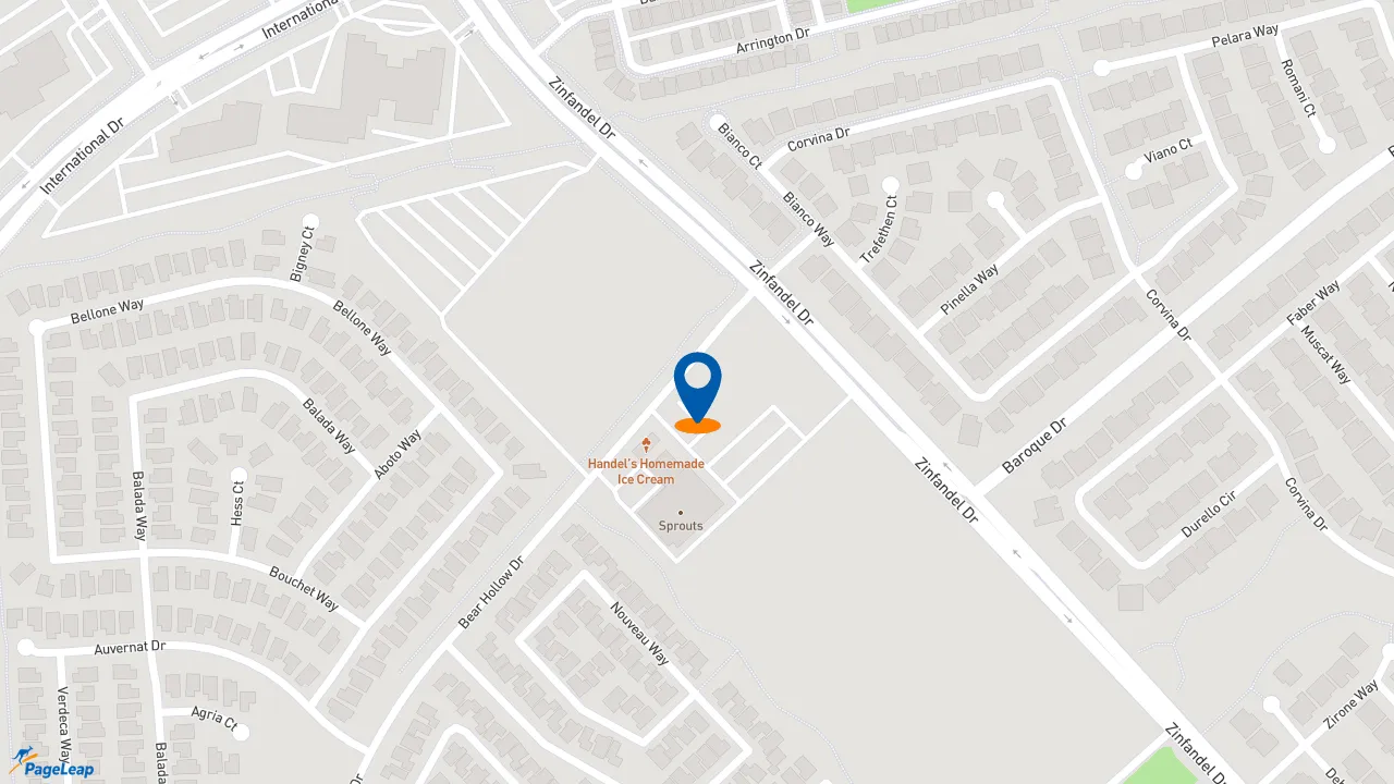 https://pageleap.com map showing location of Dutch Bros Coffee in Rancho Cordova.