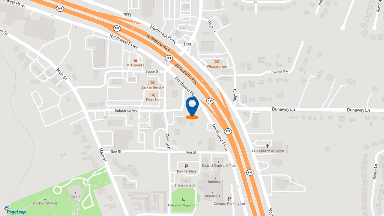 https://pageleap.com map showing location of Dutch Bros Coffee in Azle.