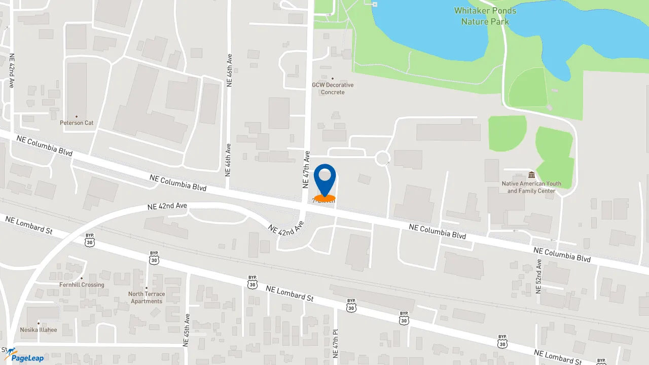 https://pageleap.com map showing location of Dutch Bros Coffee in Portland.