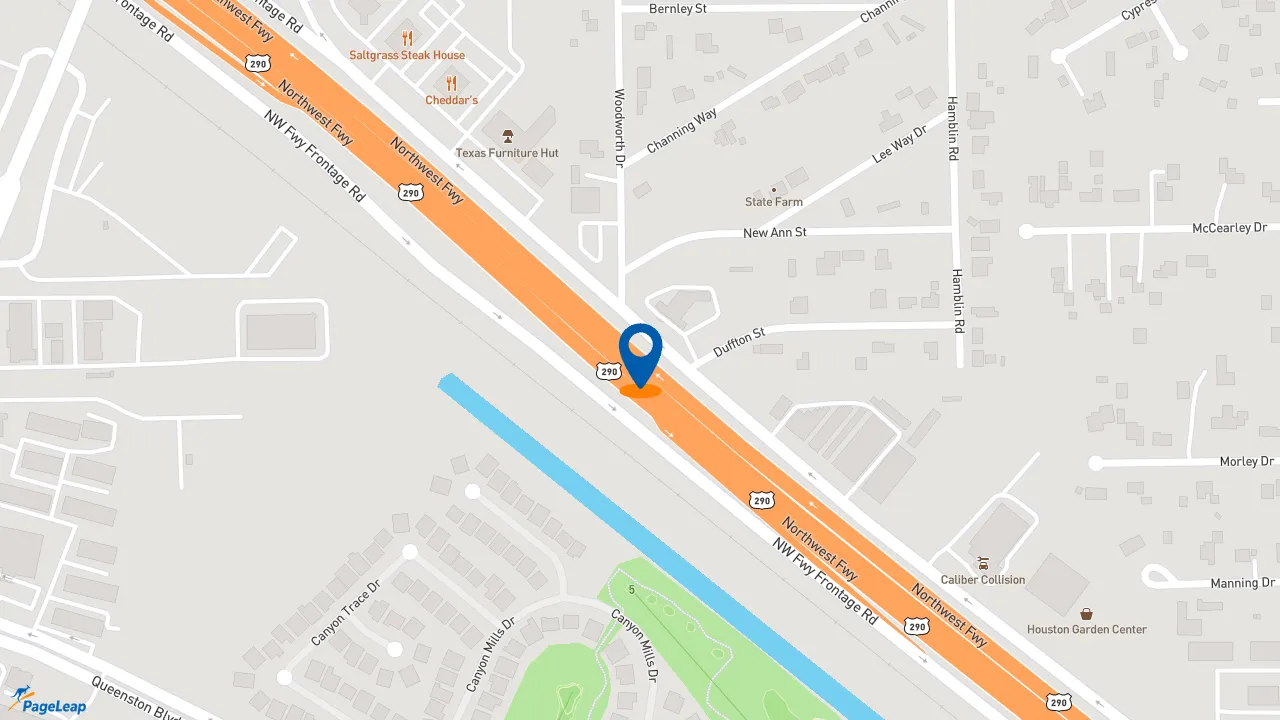 https://pageleap.com map showing location of Dutch Bros Coffee in Cypress.