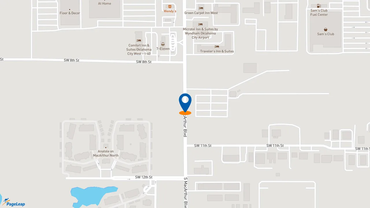 https://pageleap.com map showing location of Dutch Bros Coffee in Oklahoma City.