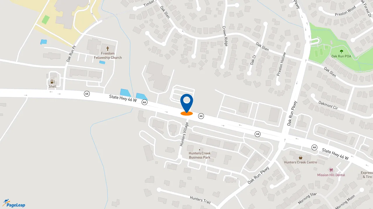 https://pageleap.com map showing location of Dutch Bros Coffee in New Braunfels.
