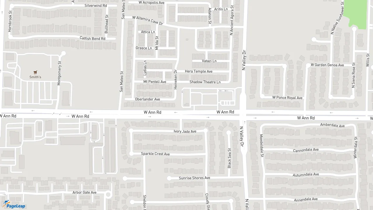 https://pageleap.com map showing location of Dutch Bros Coffee in North Las Vegas.