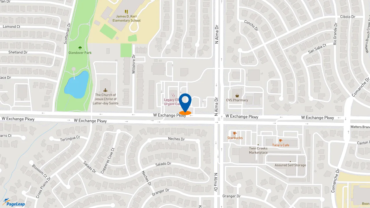 https://pageleap.com map showing location of Dutch Bros Coffee in Allen.