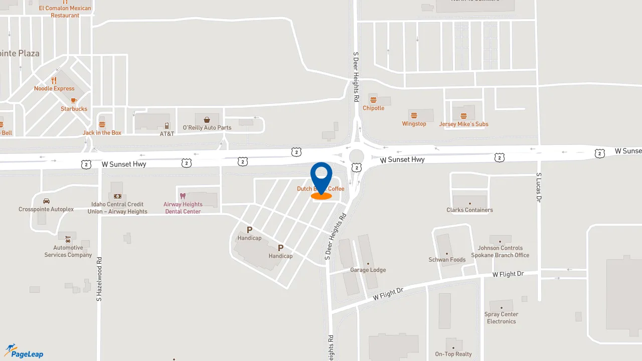https://pageleap.com map showing location of Dutch Bros in Spokane.