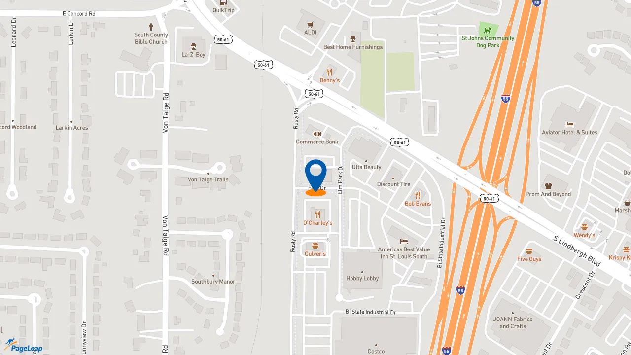 https://pageleap.com map showing location of Edelman Financial Engines in St. Louis.