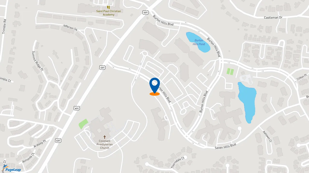 https://pageleap.com map showing location of Edward Jones - Financial Advisor: Matt Cummings, CFP®|AAMS™ in Nashville.