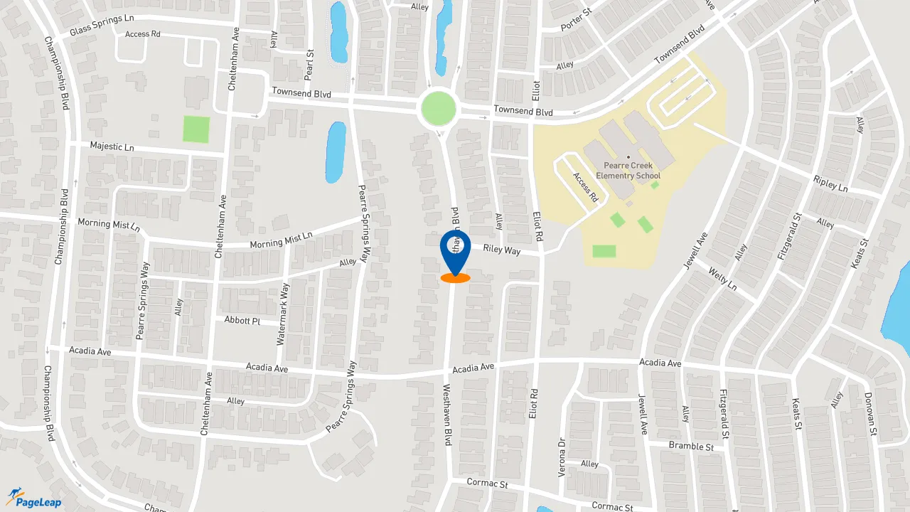 https://pageleap.com map showing location of Edward Jones - Financial Advisor: Patrick E McFarland in Franklin.