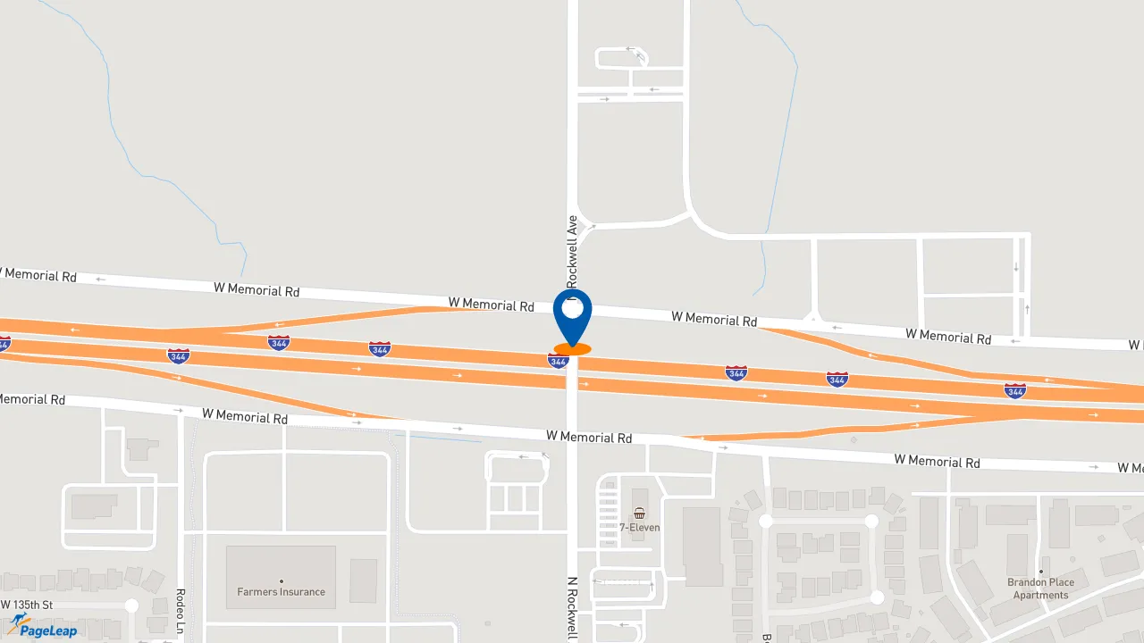 PageLeap.com map showing location of Edward Jones - Financial Advisor: Sang V Tran, CFP®|CEPA®|AAMS™ in Oklahoma City.