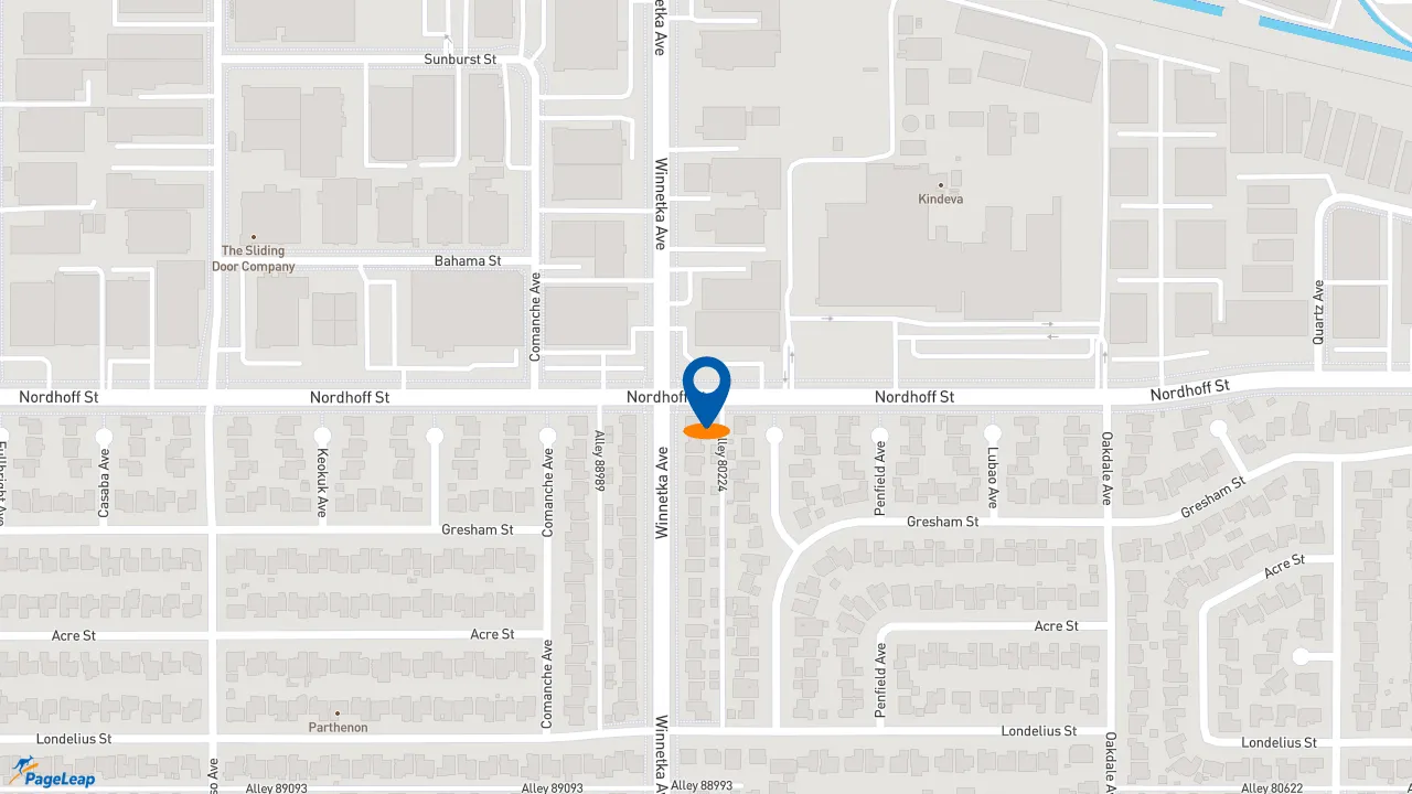 https://pageleap.com map showing location of El Pollo Loco in Chatsworth.