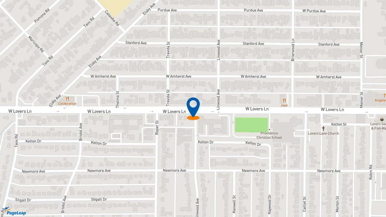 https://pageleap.com map showing location of Fajita Pete&#039;s - Park Cities in Dallas.