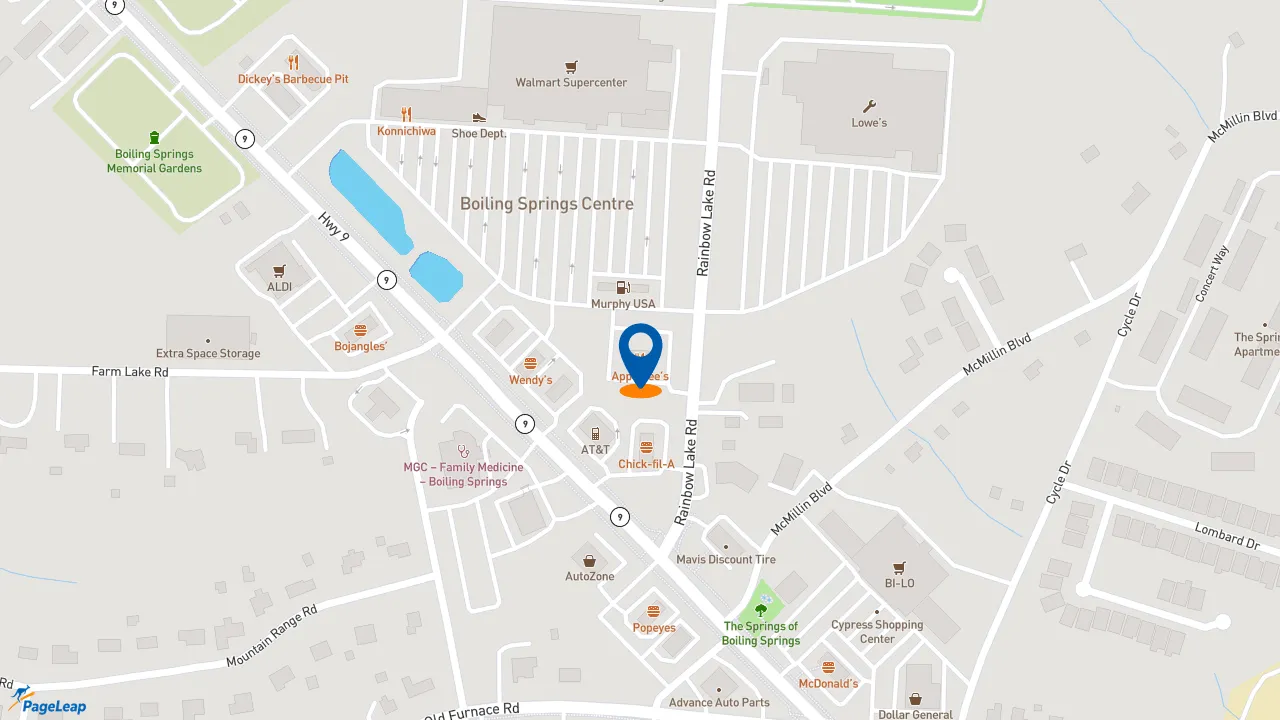 https://pageleap.com map showing location of FaZe Subs in Boiling Springs.