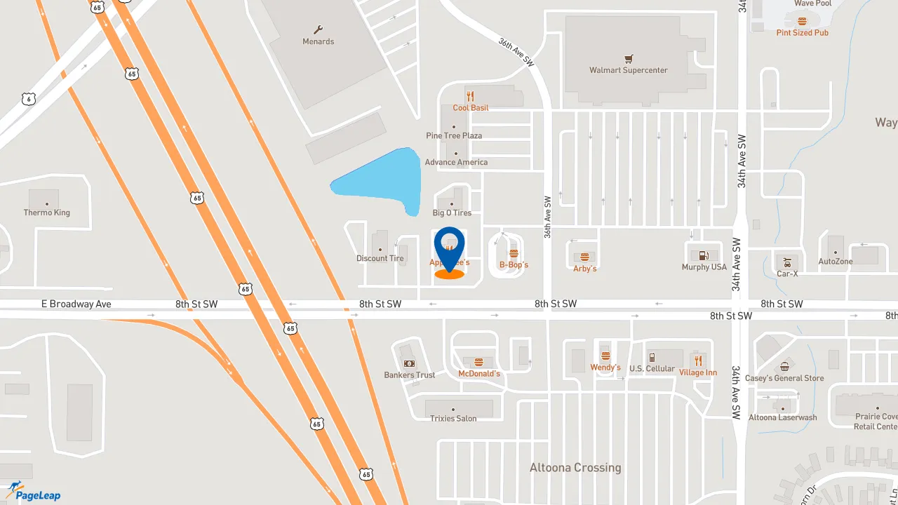 https://pageleap.com map showing location of FaZe Subs in Altoona.