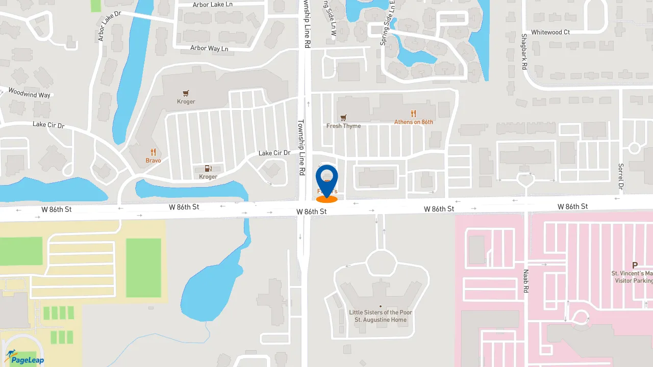 https://pageleap.com map showing location of Fazoli&#039;s in Indianapolis.