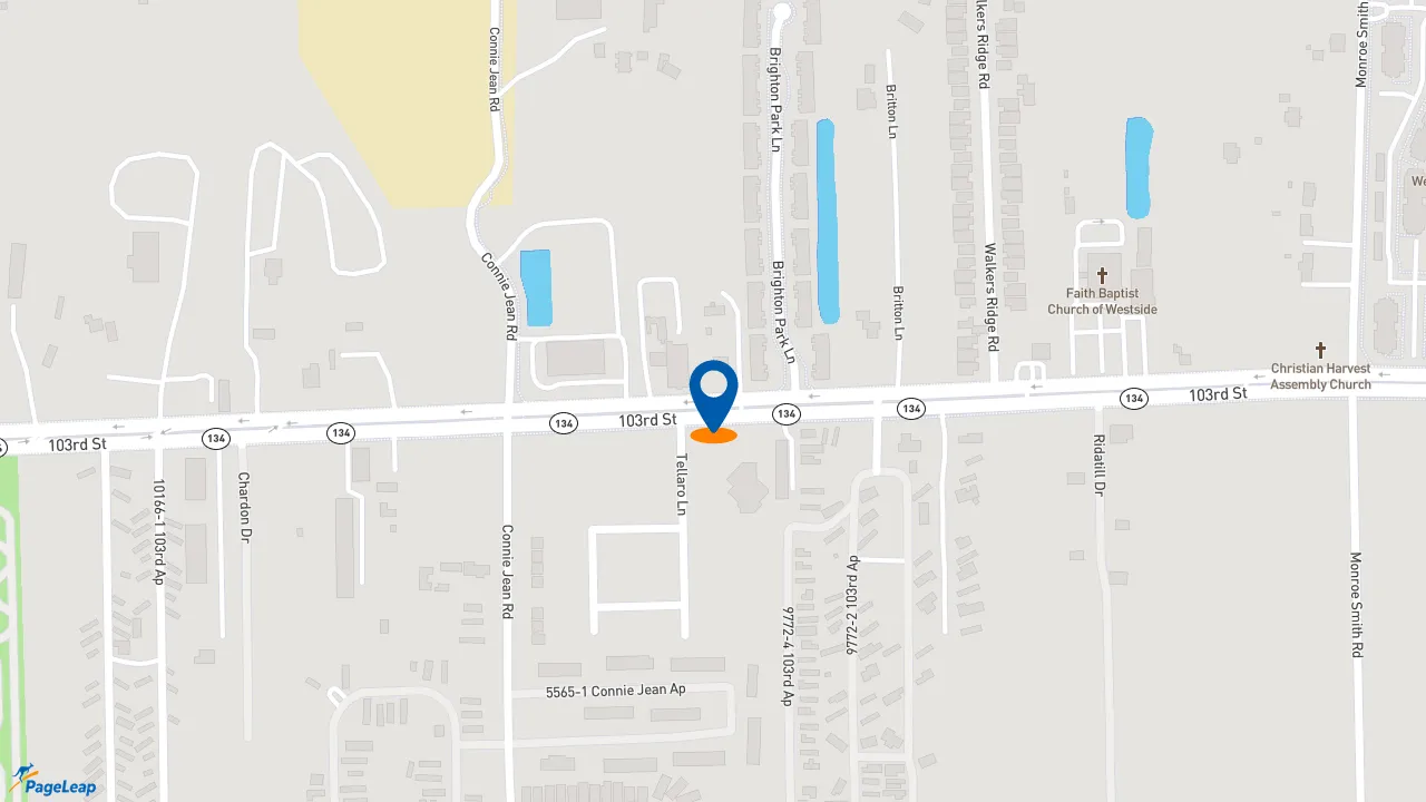 https://pageleap.com map showing location of Firehouse Subs 103rd in Jacksonville.