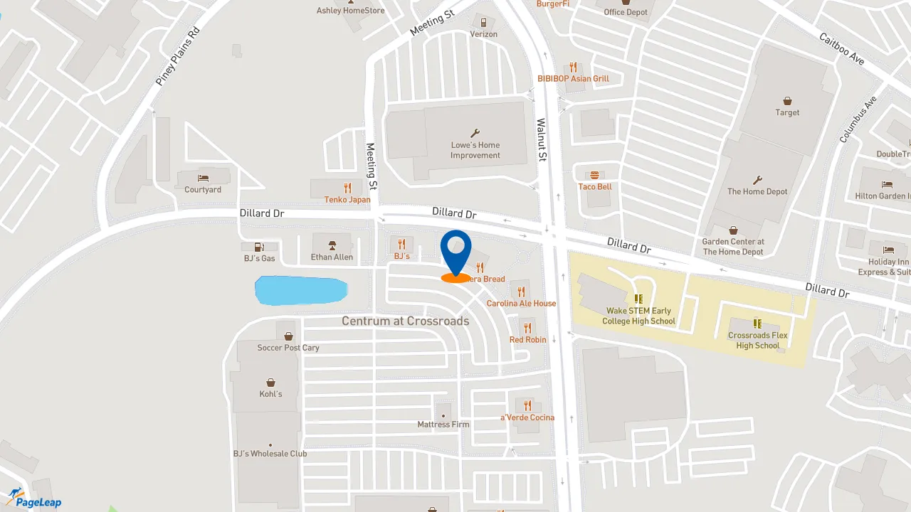 https://pageleap.com map showing location of Firehouse Subs Centrum in Cary.