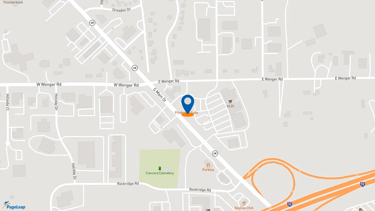 https://pageleap.com map showing location of Firehouse Subs Englewood Gateway Center in Englewood.
