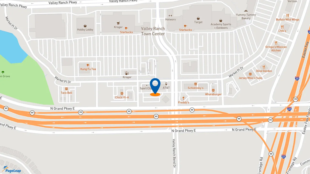 https://pageleap.com map showing location of Five Guys in New Caney.