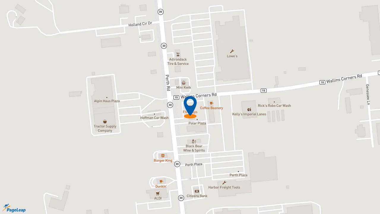 https://pageleap.com map showing location of Five Guys in Amsterdam.