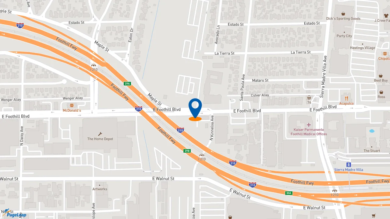 https://pageleap.com map showing location of Fix Auto Pasadena in Pasadena.
