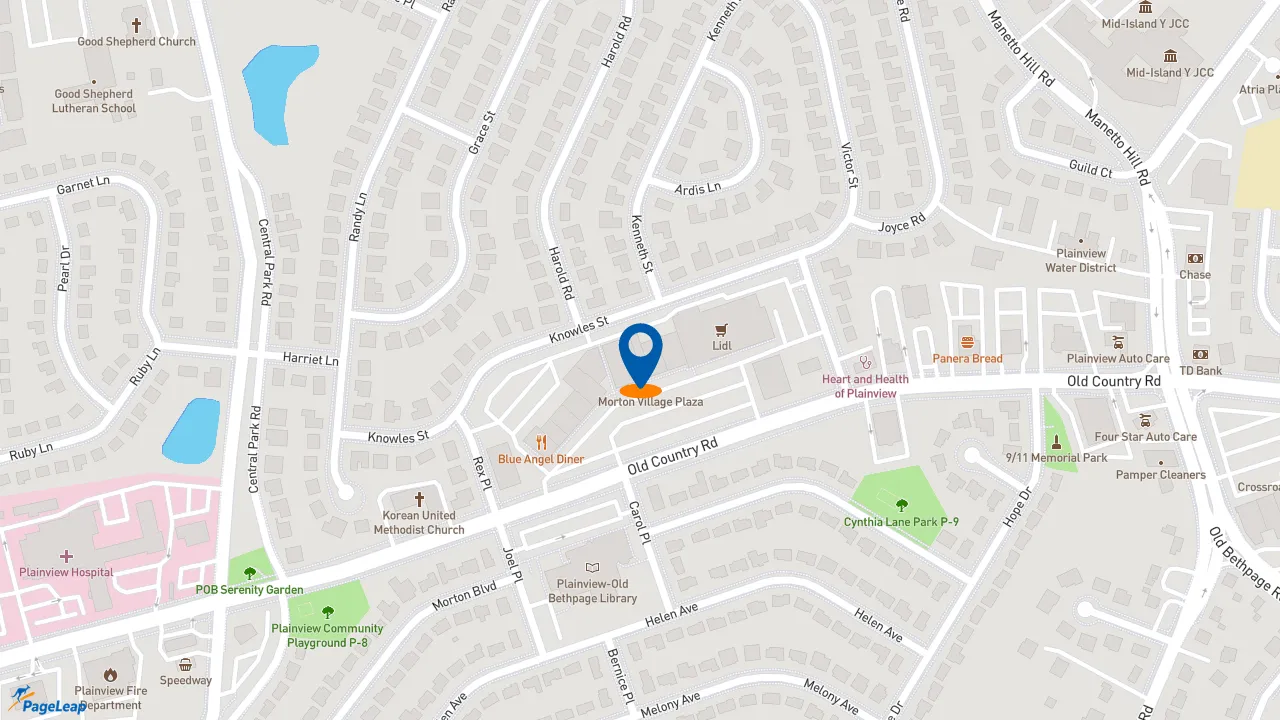 https://pageleap.com map showing location of Gold &amp; Meyer&#039;s Gourmet Deli in Plainview,.