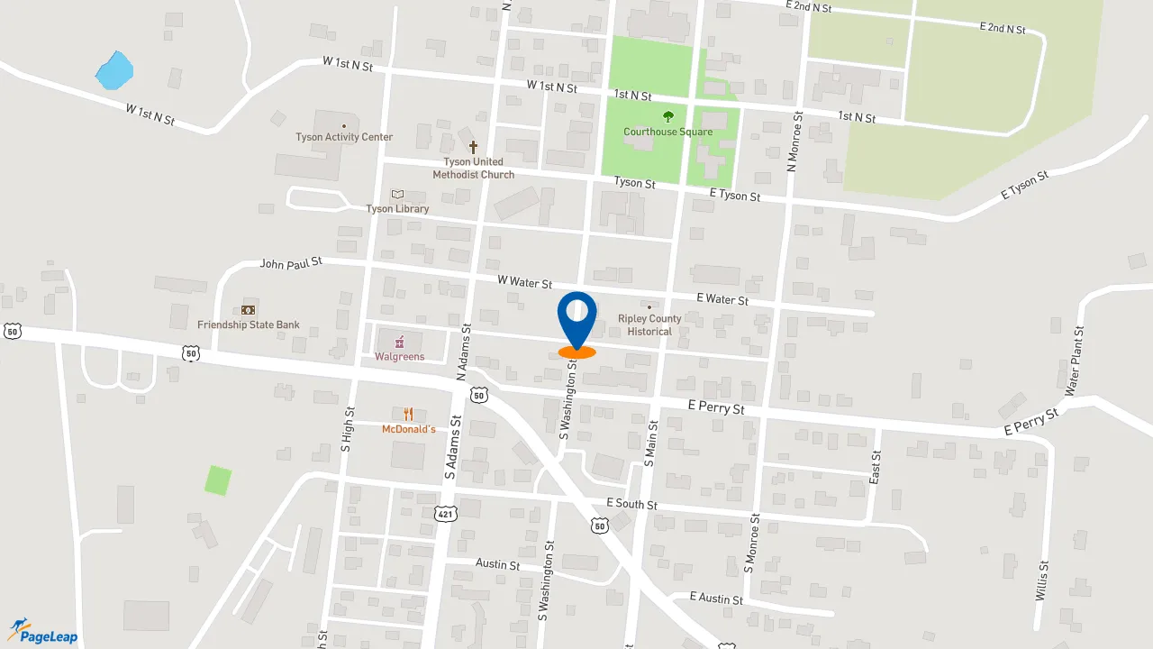 https://pageleap.com map showing location of Gold Star Chili in Versailles.