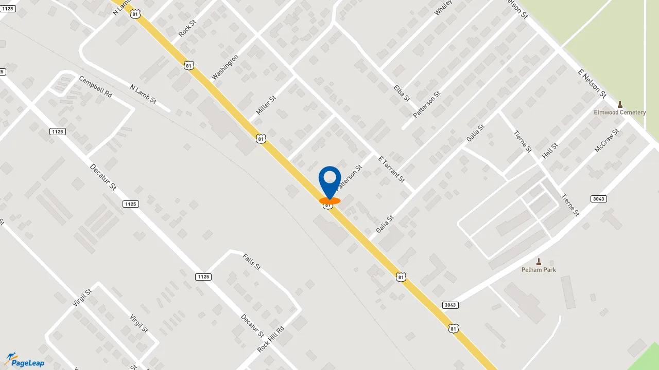 https://pageleap.com map showing location of Golden Chick in Bowie.
