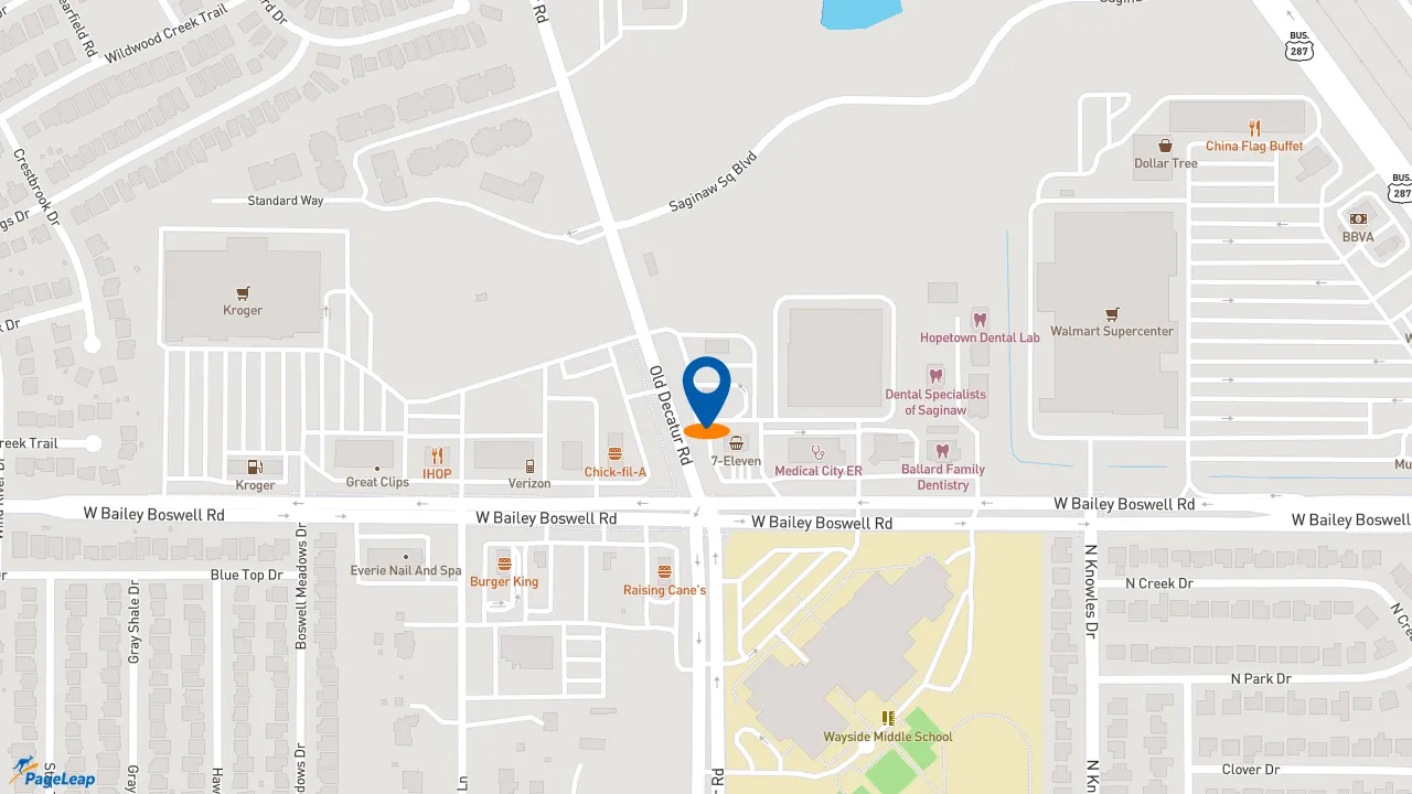 https://pageleap.com map showing location of Golden Chick in Saginaw.