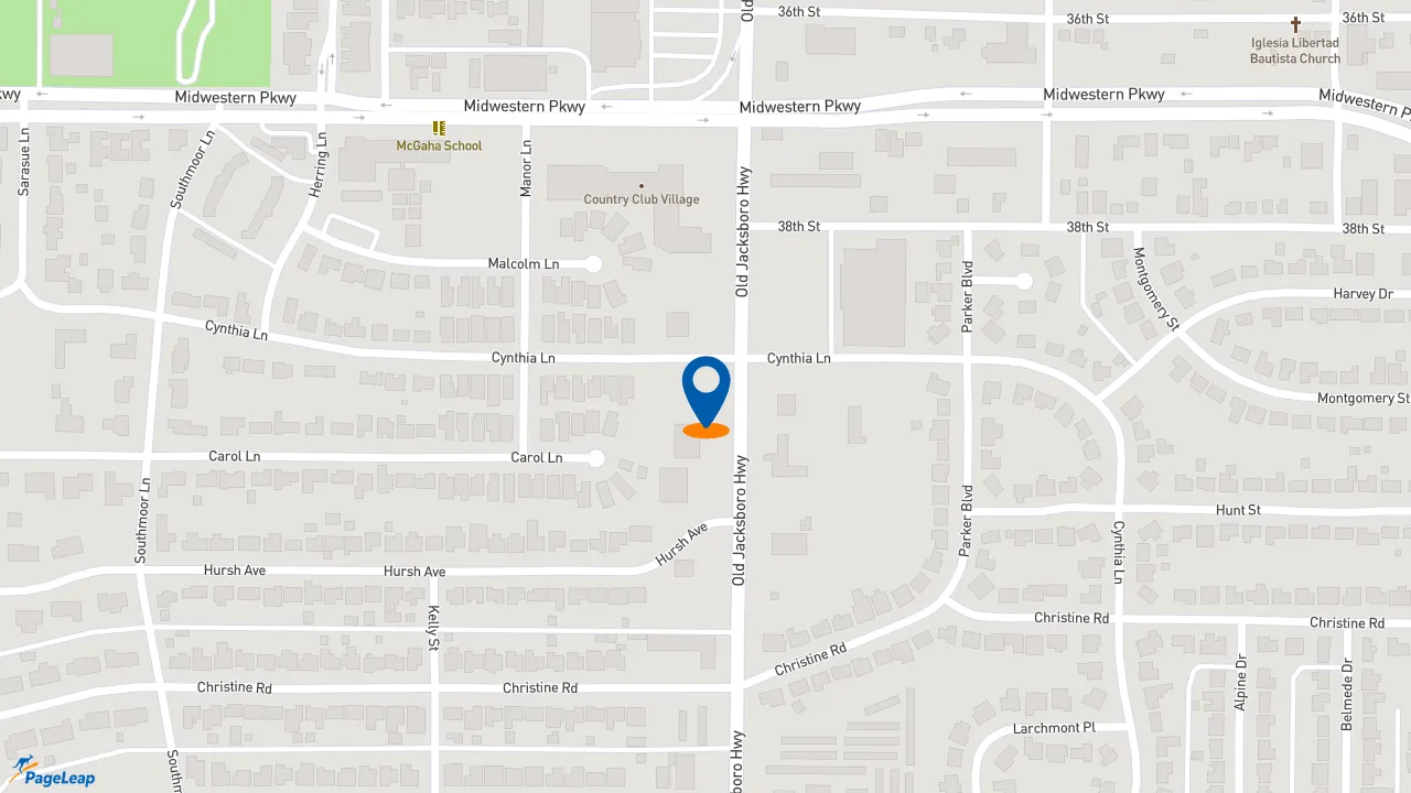 https://pageleap.com map showing location of Golden Chick in Wichita Falls.