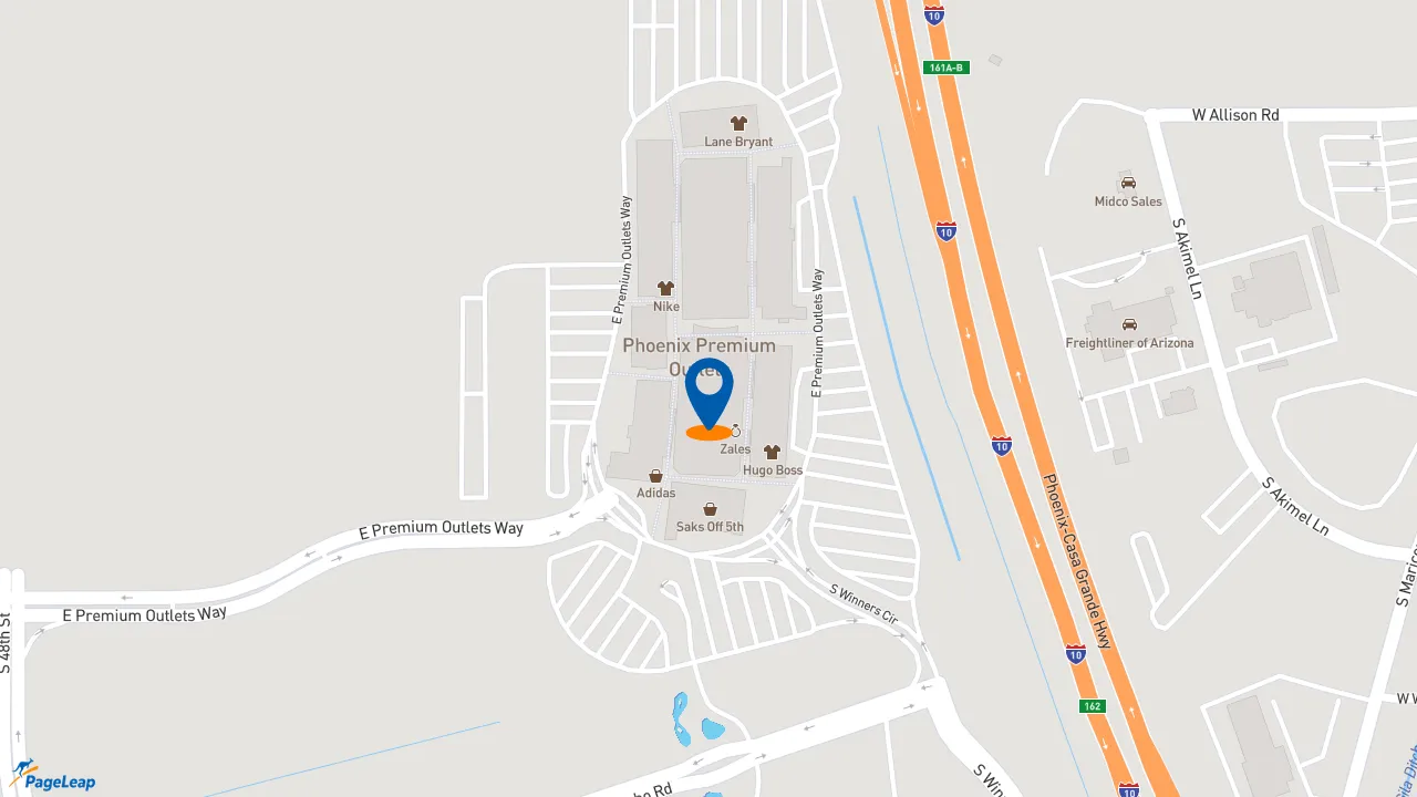 https://pageleap.com map showing location of Gregorys Coffee in Chandler.