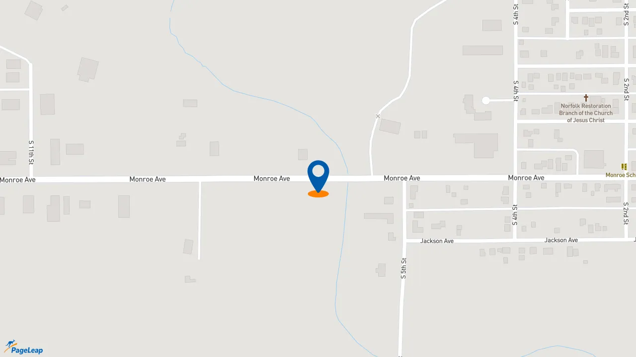 https://pageleap.com map showing location of Hardee&#039;s in Norfolk.