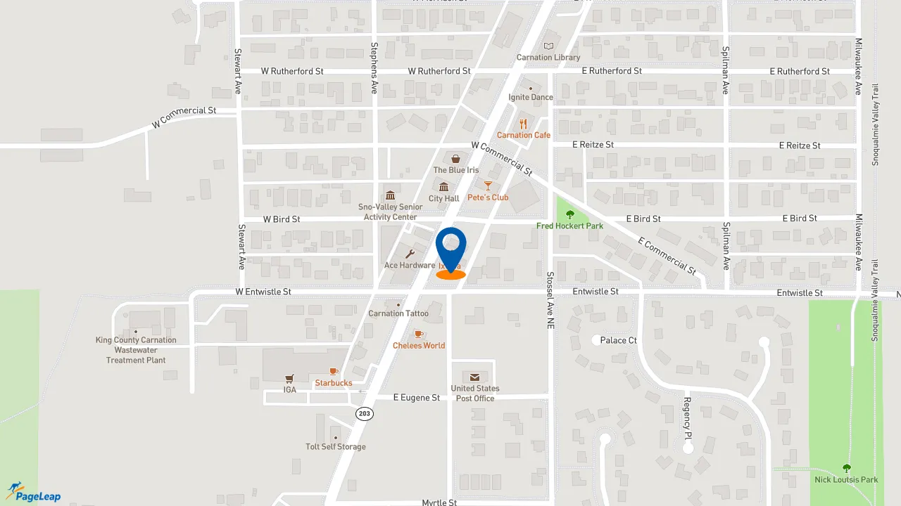 https://pageleap.com map showing location of IXTAPA in Carnation.