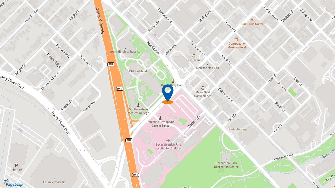https://pageleap.com map showing location of Jalisco Norte in Dallas.
