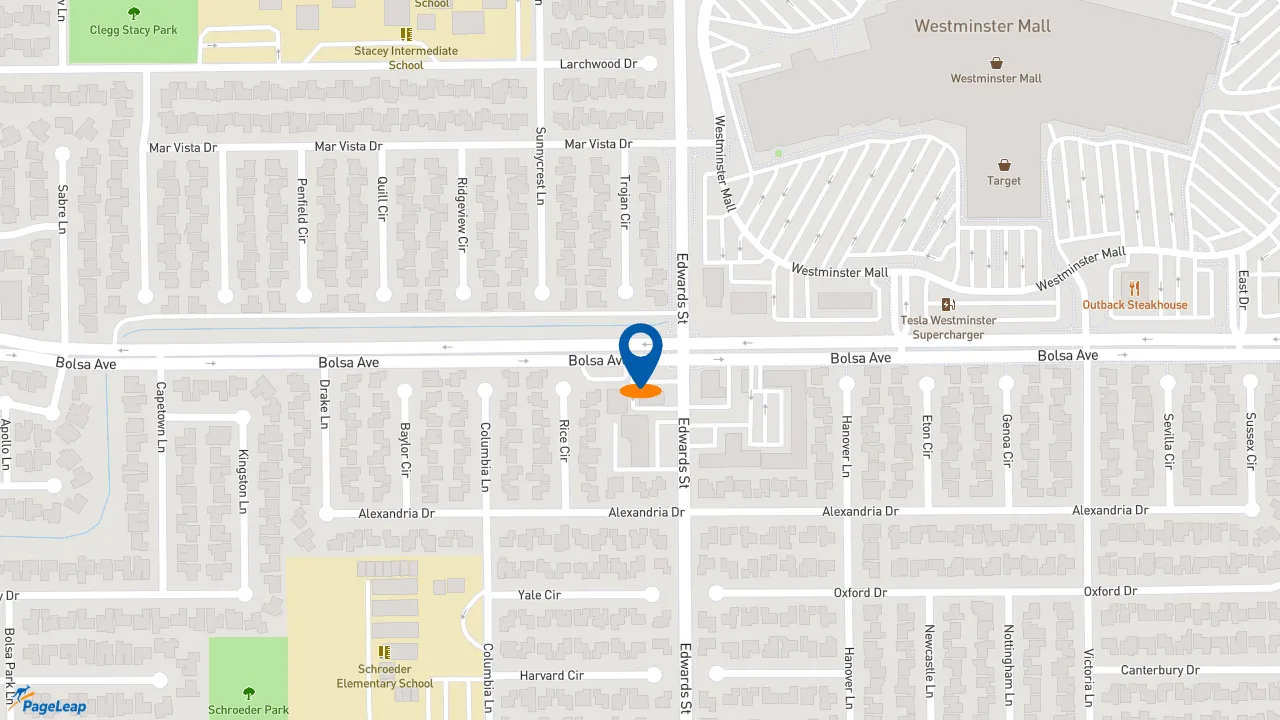 https://pageleap.com map showing location of Jersey Mike&#039;s Subs in Huntington Beach.