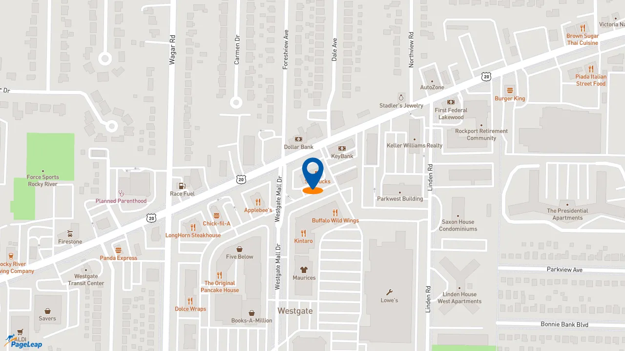 https://pageleap.com map showing location of Jersey Mike&#039;s Subs in Rocky River.