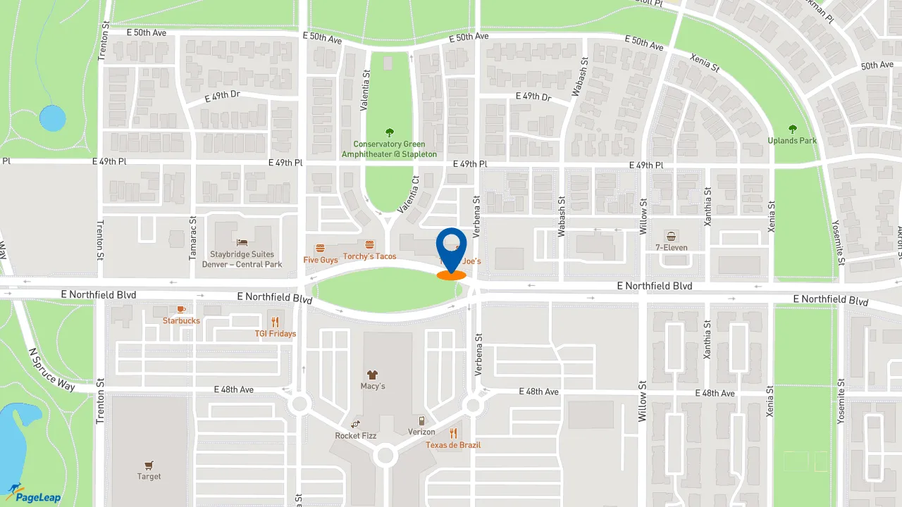 https://pageleap.com map showing location of Jersey Mike&#039;s Subs in Denver.