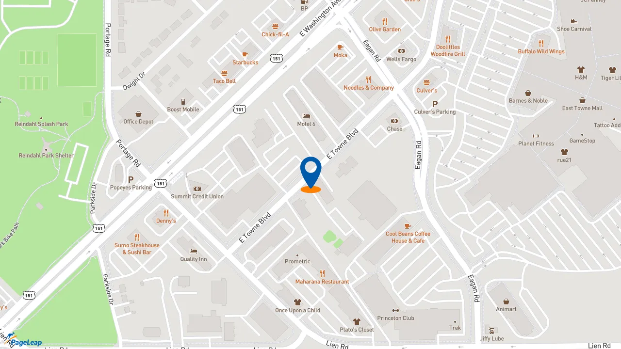 https://pageleap.com map showing location of Jersey Mike&#039;s Subs in Madison.