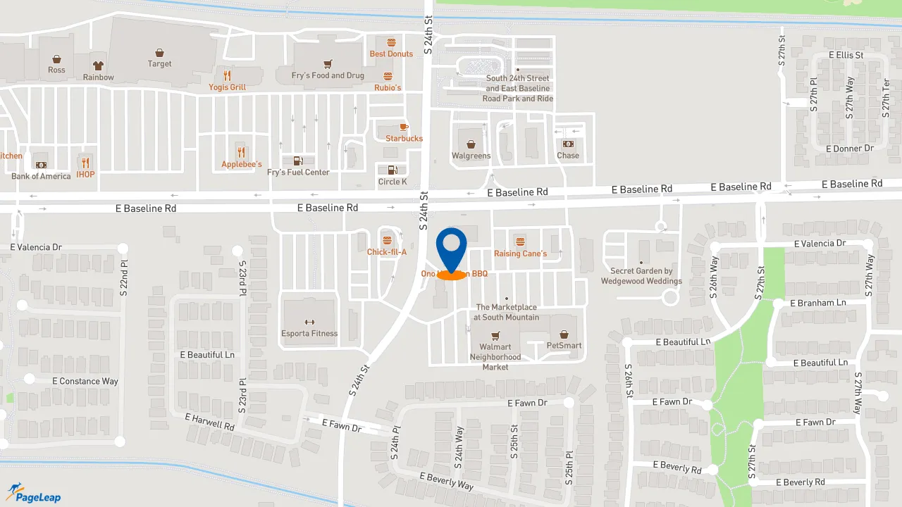 https://pageleap.com map showing location of Jersey Mike&#039;s Subs in Phoenix.
