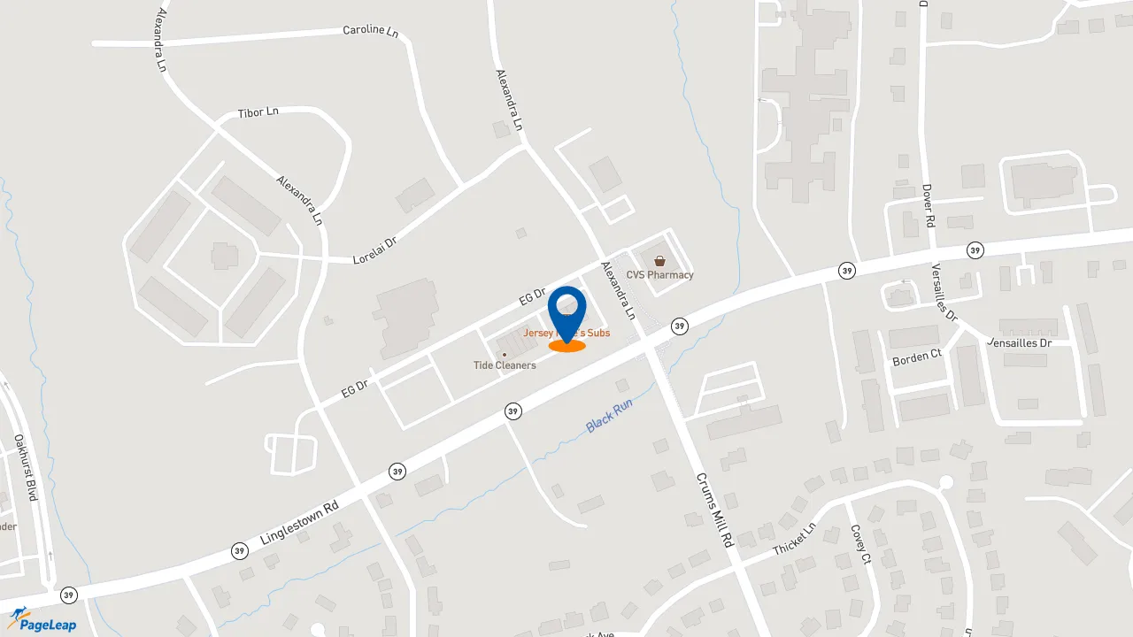 https://pageleap.com map showing location of Jersey Mike&#039;s Subs in Harrisburg.