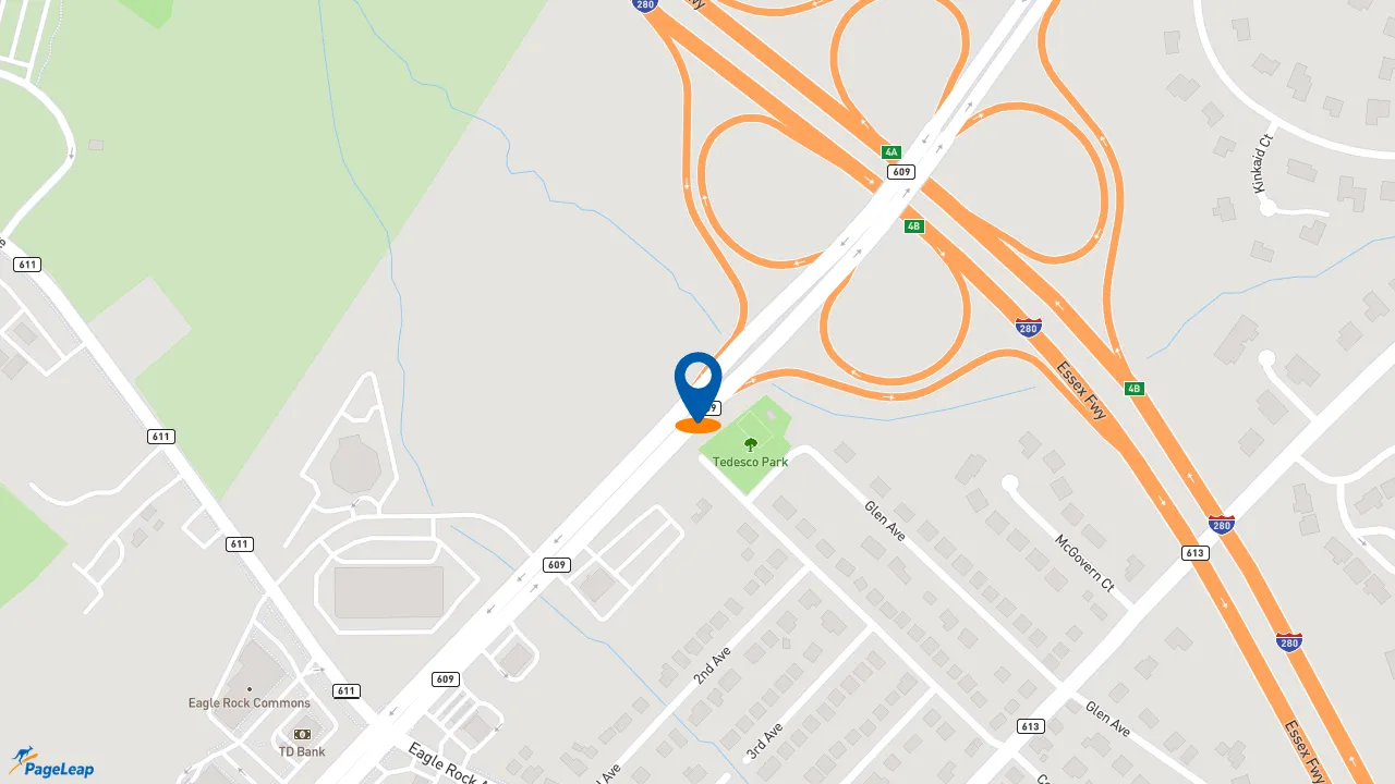 https://pageleap.com map showing location of Jersey Mike&#039;s Subs in Roseland.