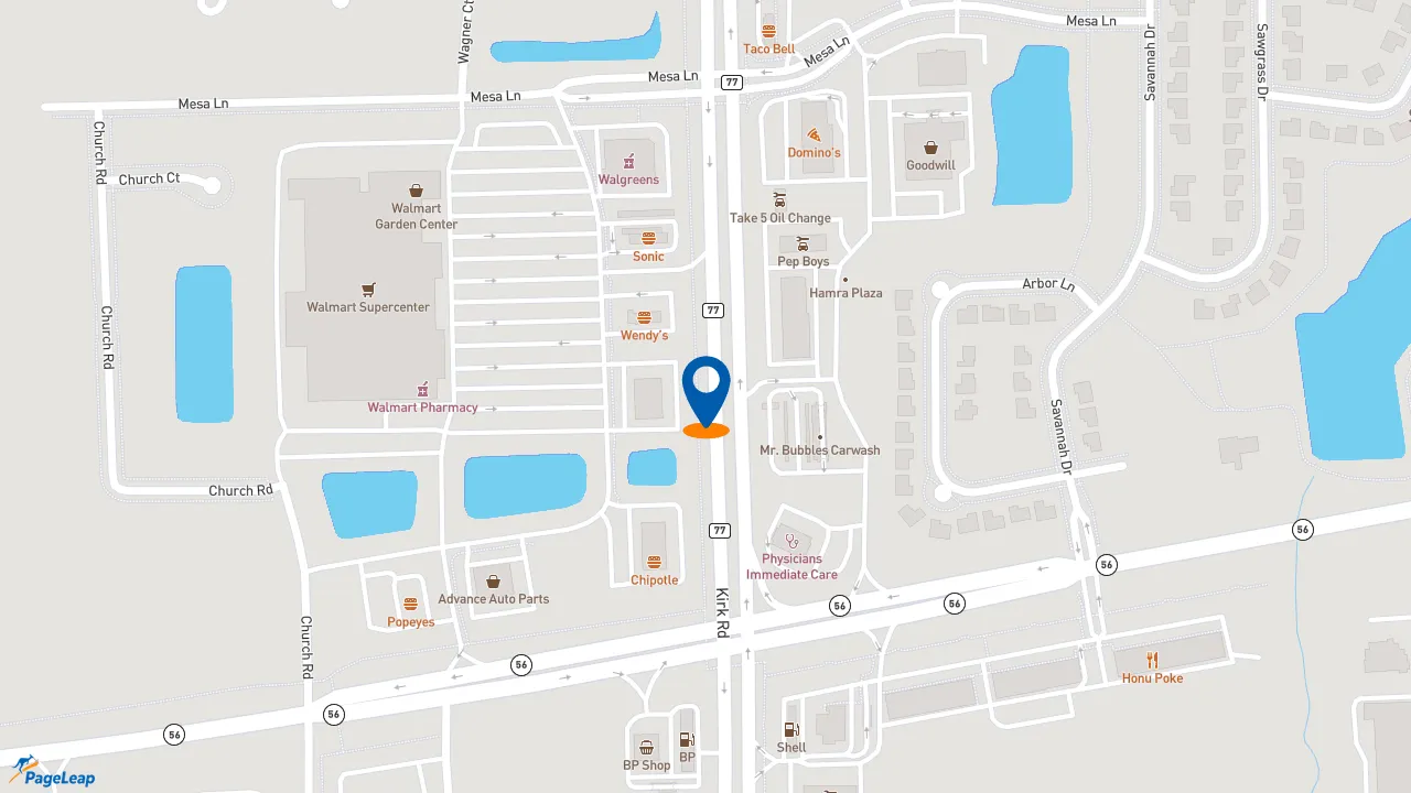 https://pageleap.com map showing location of Jersey Mike&#039;s Subs in Aurora.