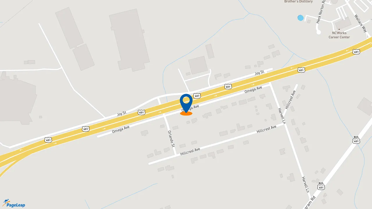 https://pageleap.com map showing location of Jersey Mike&#039;s Subs in Laurinburg.