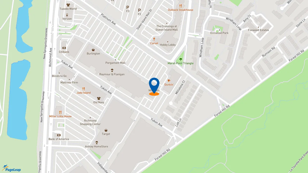 https://pageleap.com map showing location of Jersey Mike&#039;s Subs in Staten Island.