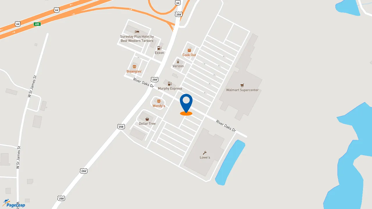 https://pageleap.com map showing location of Jersey Mike&#039;s Subs in Tarboro.