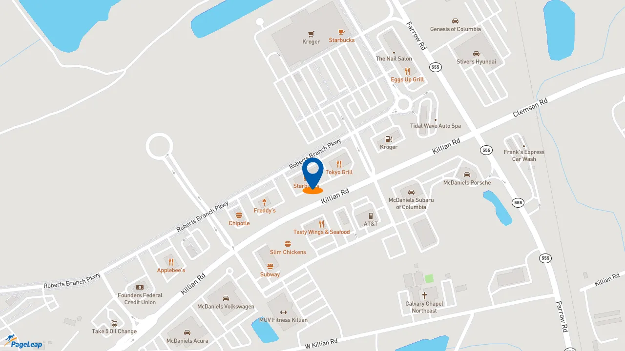 https://pageleap.com map showing location of Jersey Mike&#039;s Subs in Columbia.