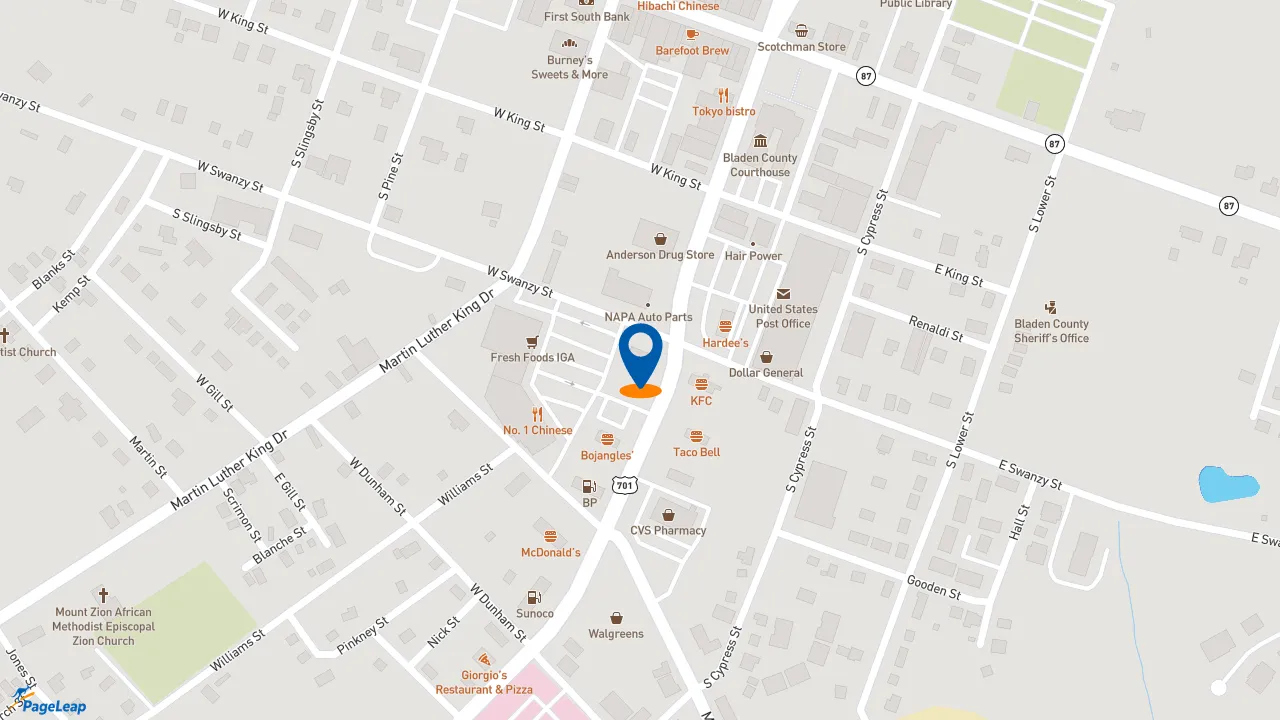 https://pageleap.com map showing location of Jersey Mike&#039;s Subs in Elizabethtown.