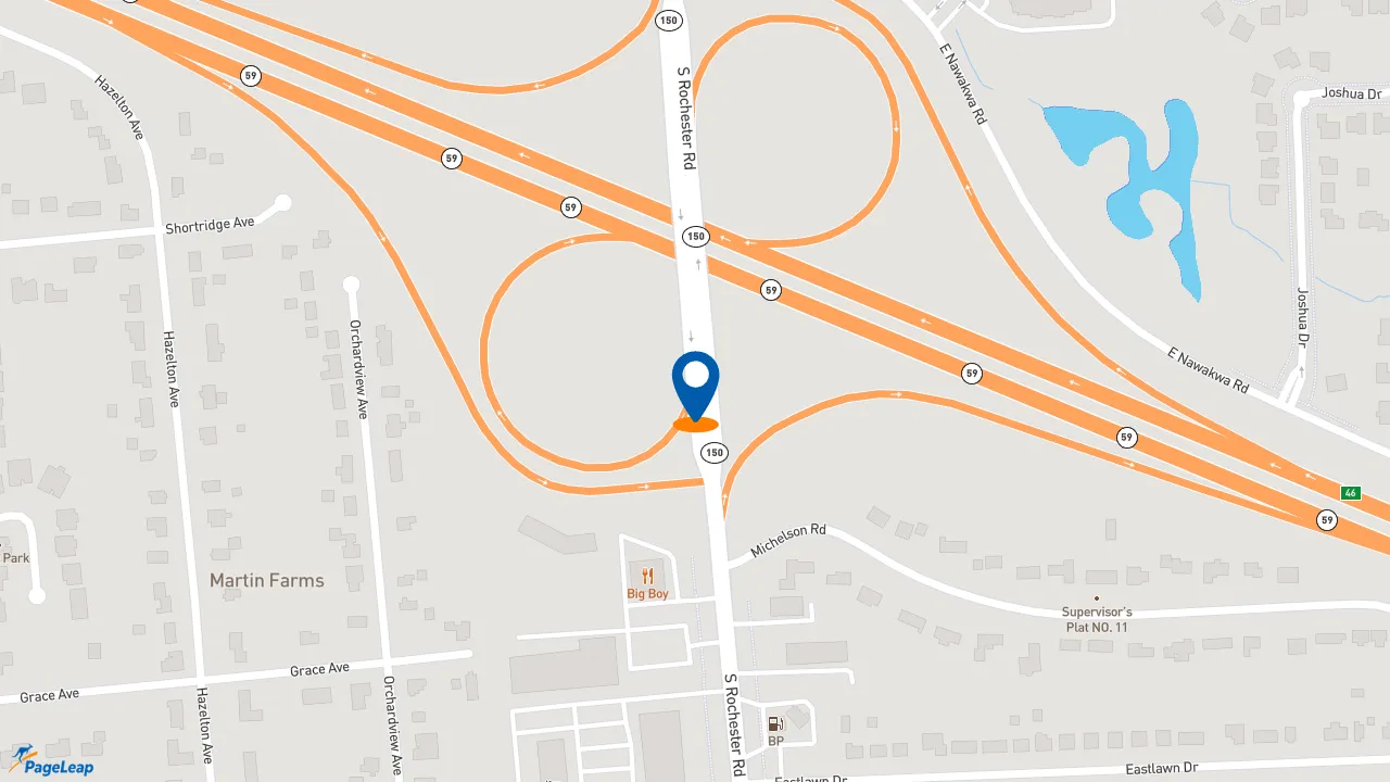 https://pageleap.com map showing location of Jersey Mike&#039;s Subs in Rochester Hills.