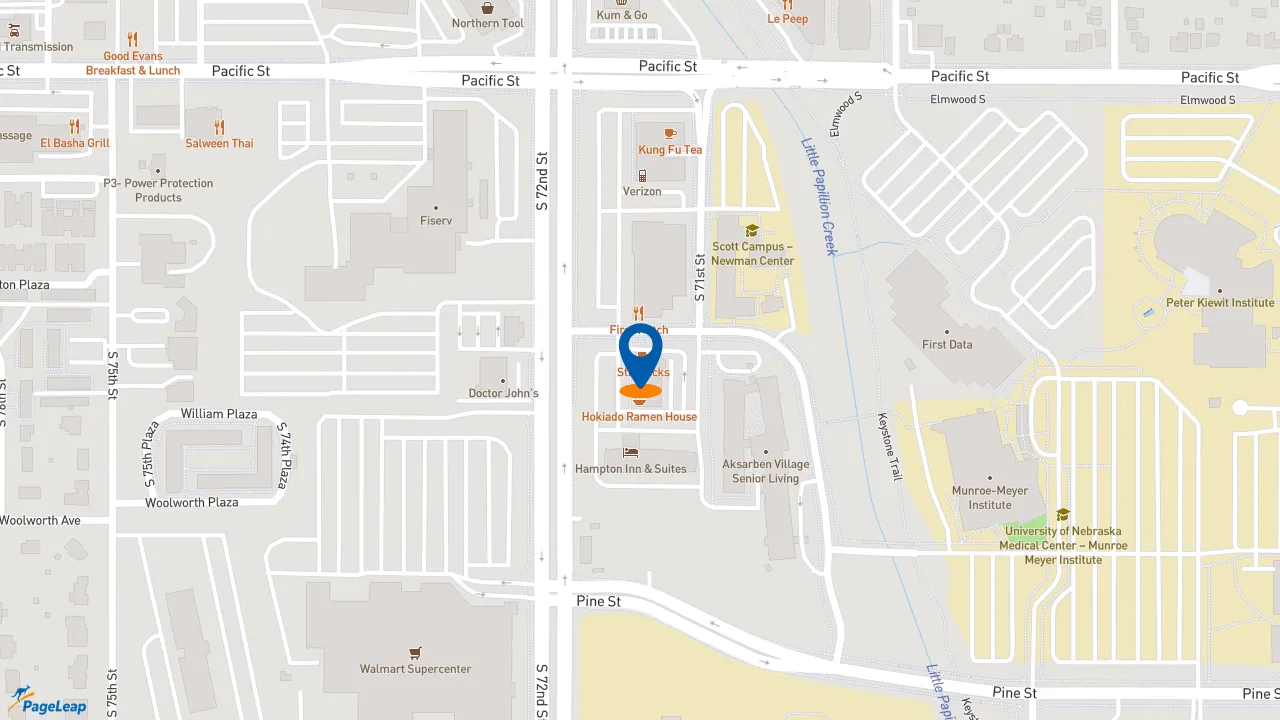 https://pageleap.com map showing location of Jersey Mike&#039;s Subs in Omaha.