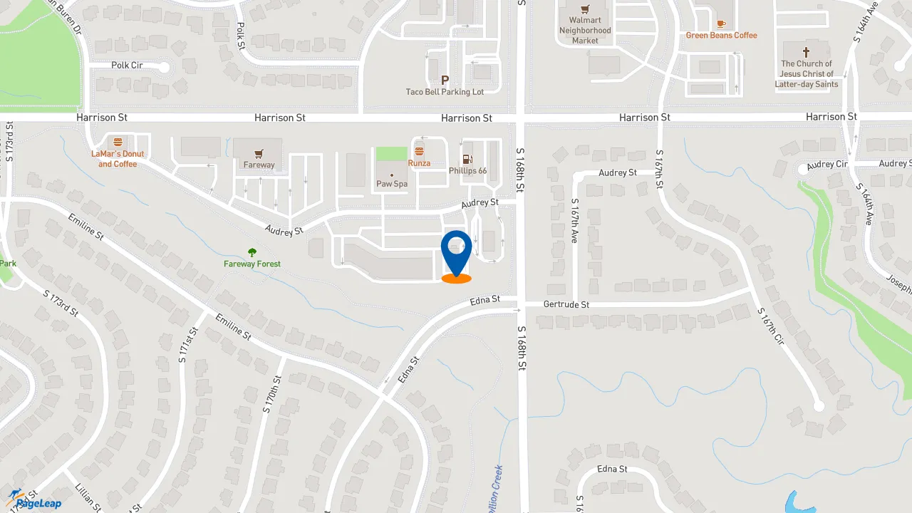https://pageleap.com map showing location of Jimmy John&#039;s in Omaha.