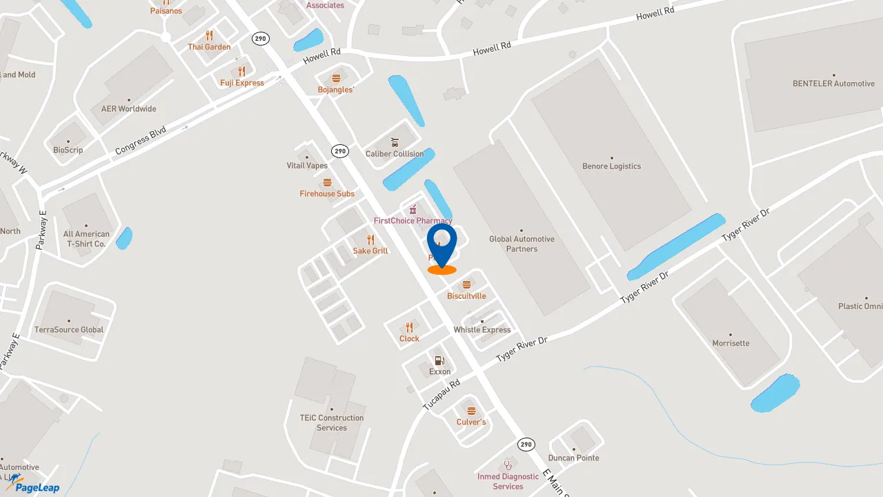 https://pageleap.com map showing location of Jimmy John&#039;s in Duncan.
